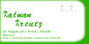 kalman kreutz business card